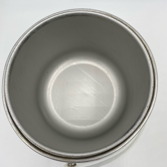Ice Bucket Barware Mid Century Modern KROMEX Aluminum Covered Ice Bucket *Dent* - Picture 9 of 11
